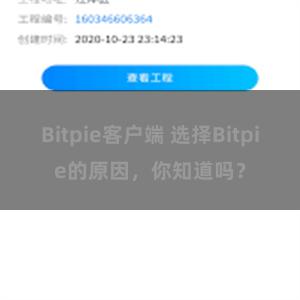 Bitpie客户端 选择Bitpie的原因，你知道吗？