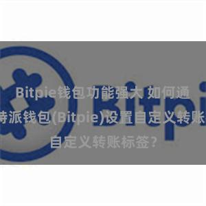 Bitpie钱包功能强大 如何通过比特派钱包(Bitpie)设置自定义转账标签？