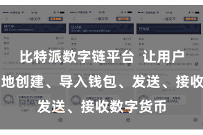 比特派数字链平台  让用户不错任性地创建、导入钱包、发送、接收数字货币