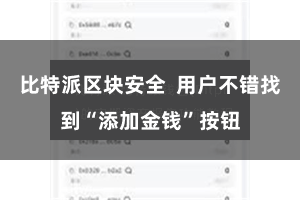 比特派区块安全  用户不错找到“添加金钱”按钮