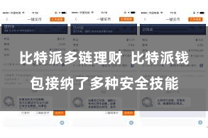 比特派多链理财 比特派钱包接纳了多种安全技能