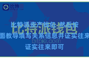 比特派资产钱包  然后按照页面教导填写关系信息并证实往来即可